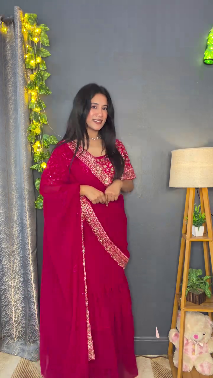 Sheer dupattas adorned with subtle floral motifs