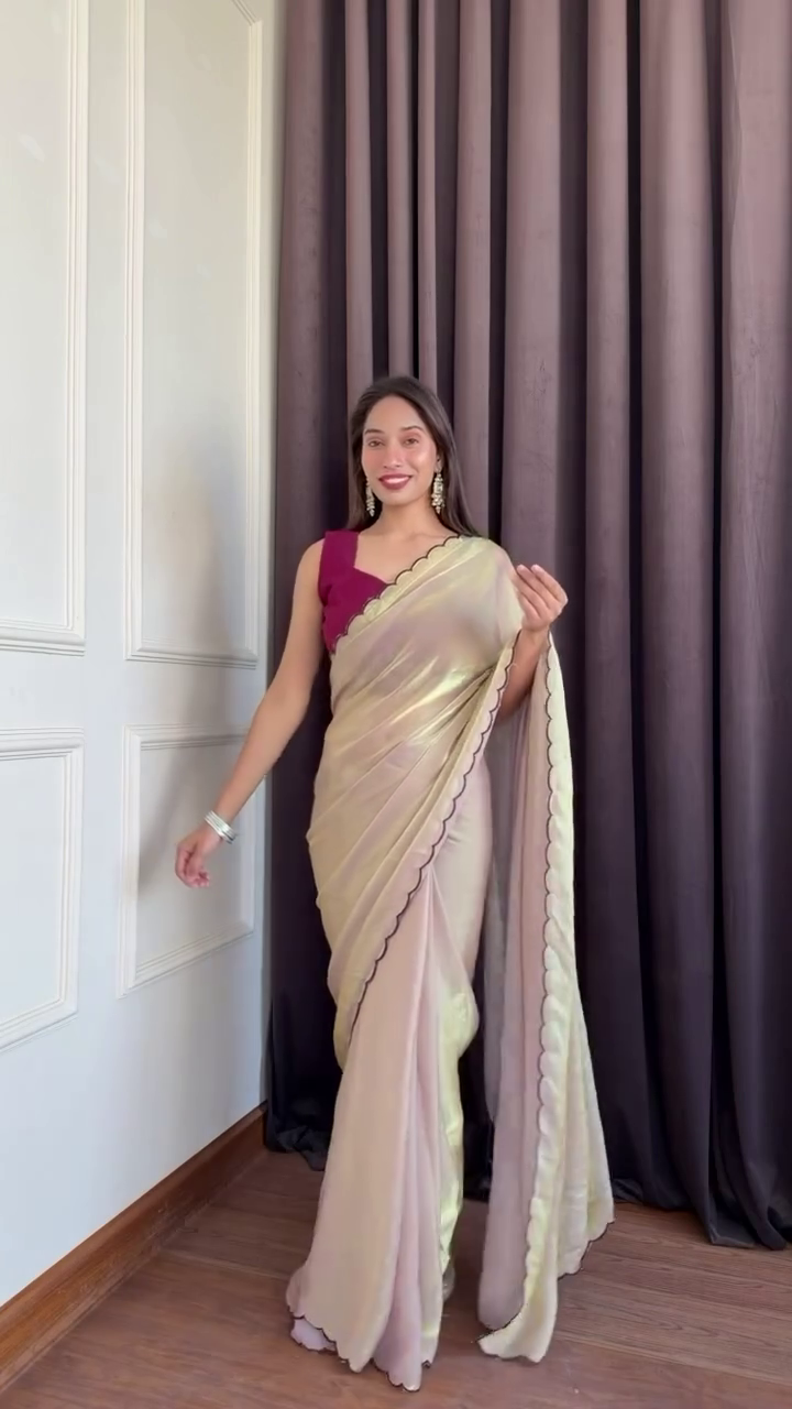 Graceful Blush Saree Elegance