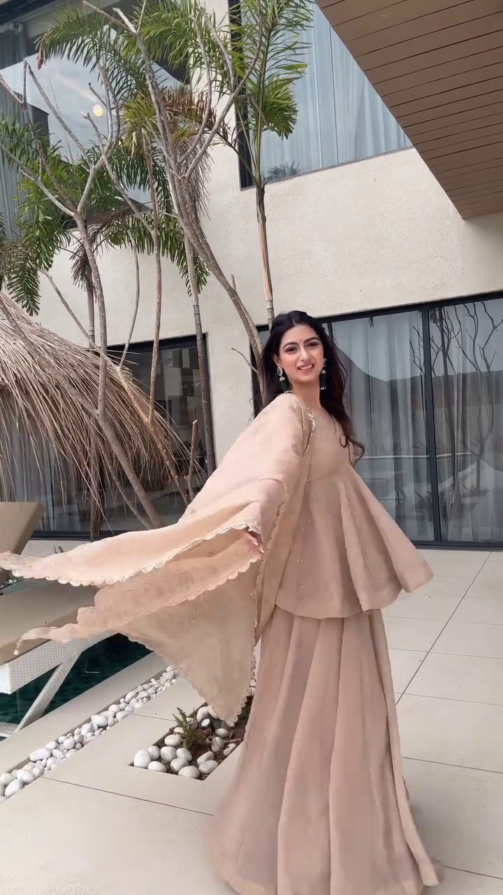 Ethnic Peplum Suit Set with Elegant Dupatta