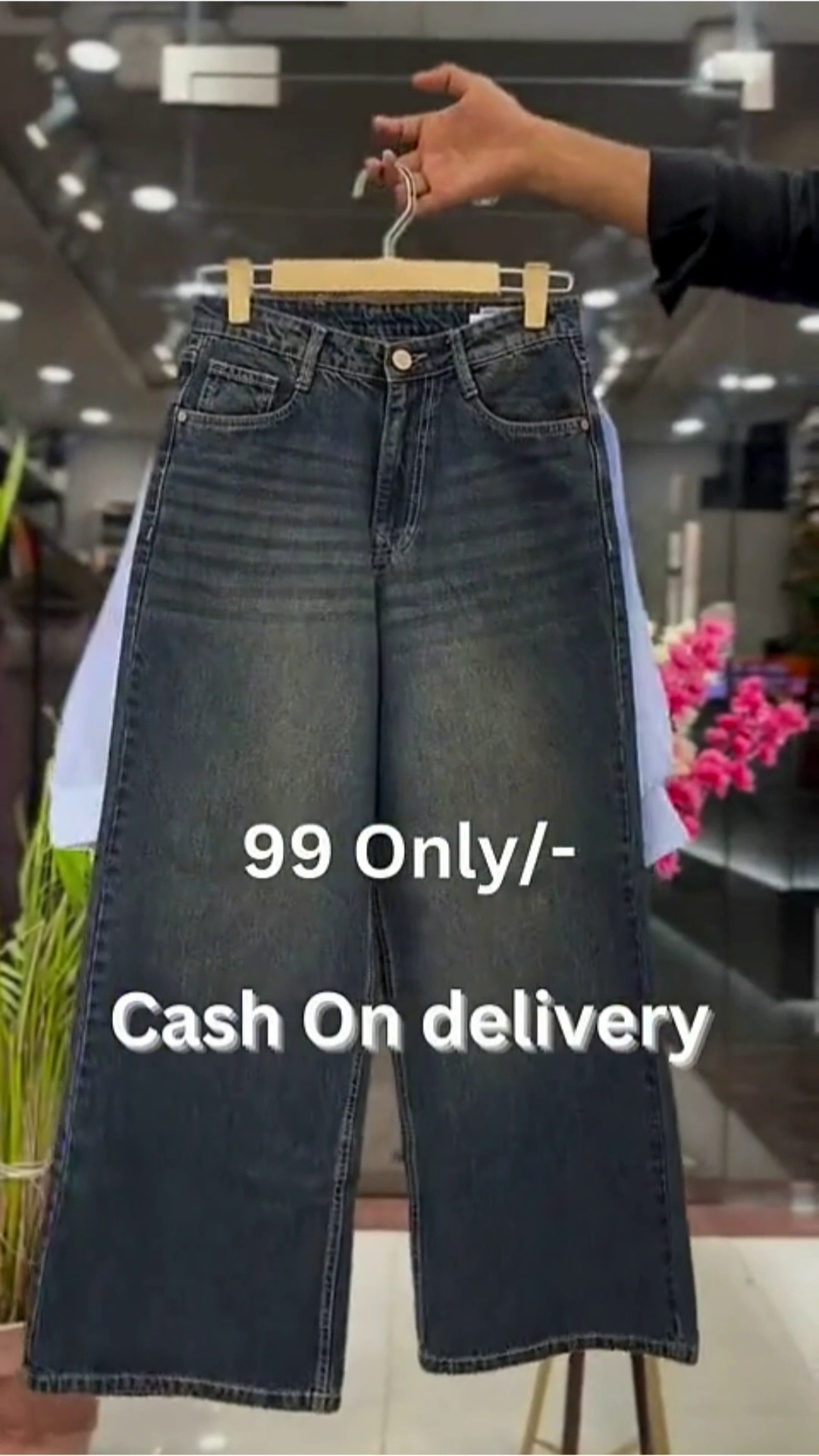 Stylish Layered Shirt Top with Denim Bottom Set