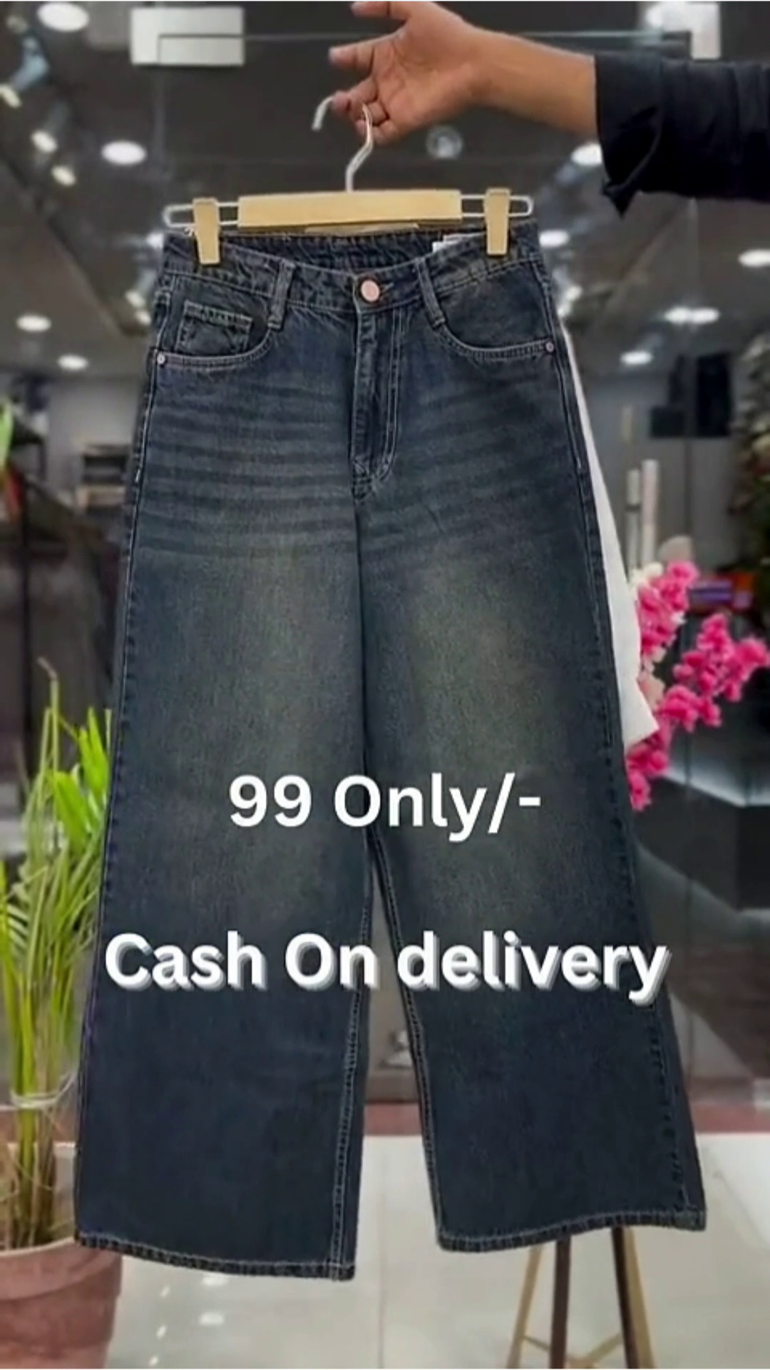 Stylish Layered Shirt Top with Denim Bottom Set