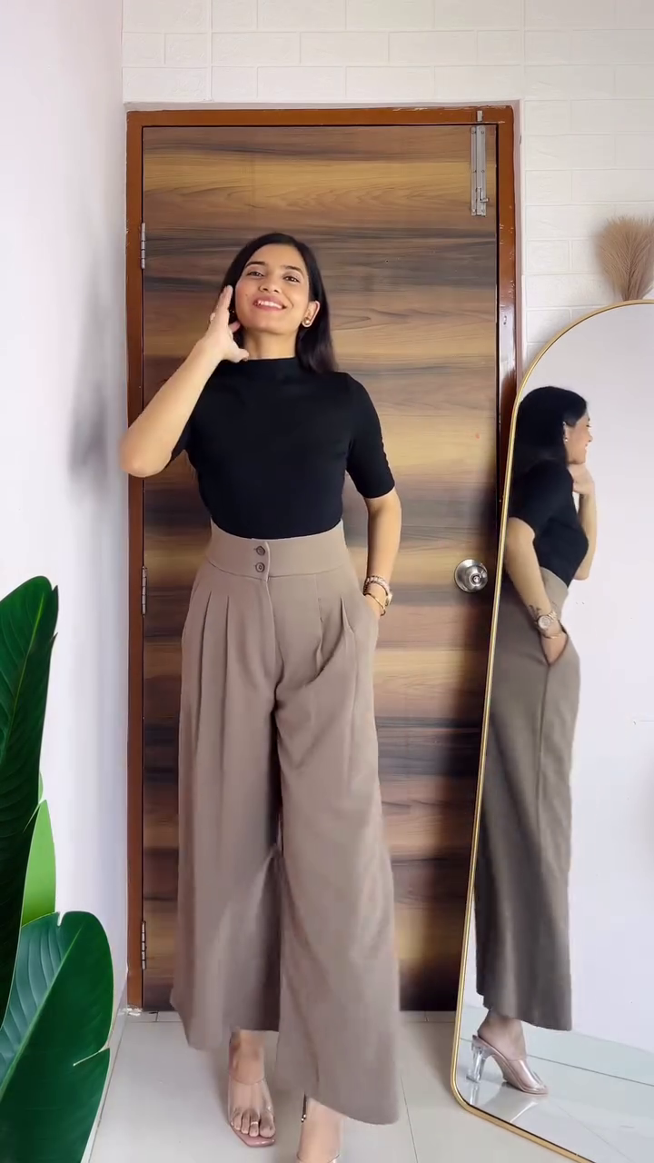 Elegant High-Waist Skirt with Classic Fitted Top