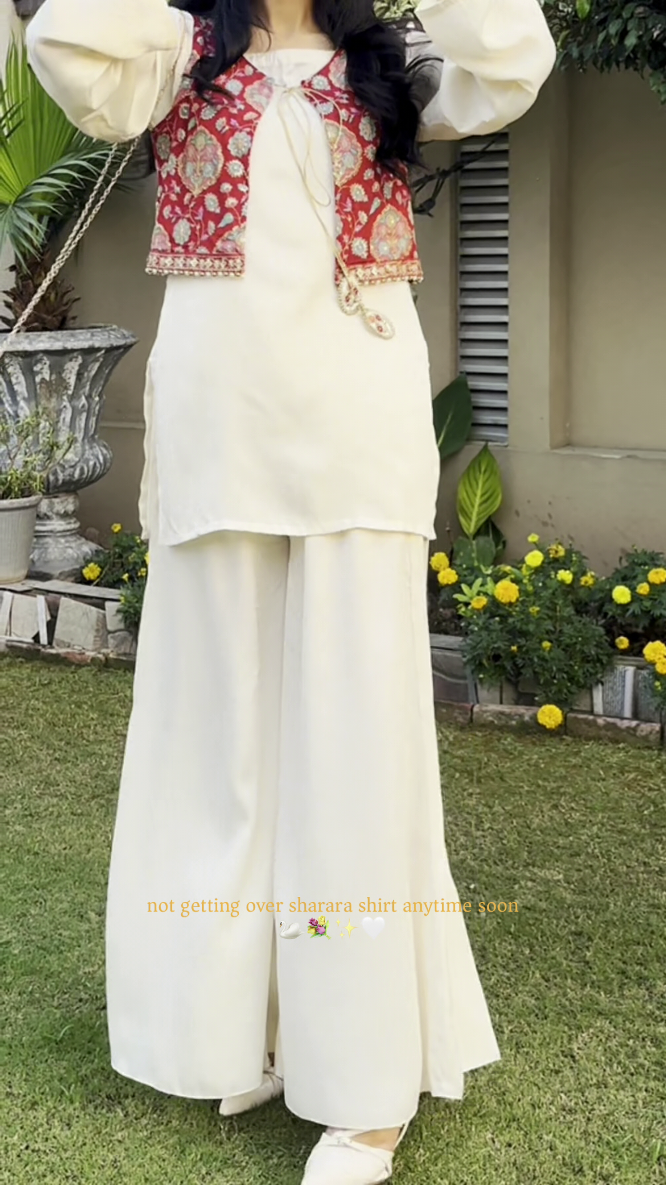 Traditional Flared Sharara and Shirt Ethnic Co-ord Set
