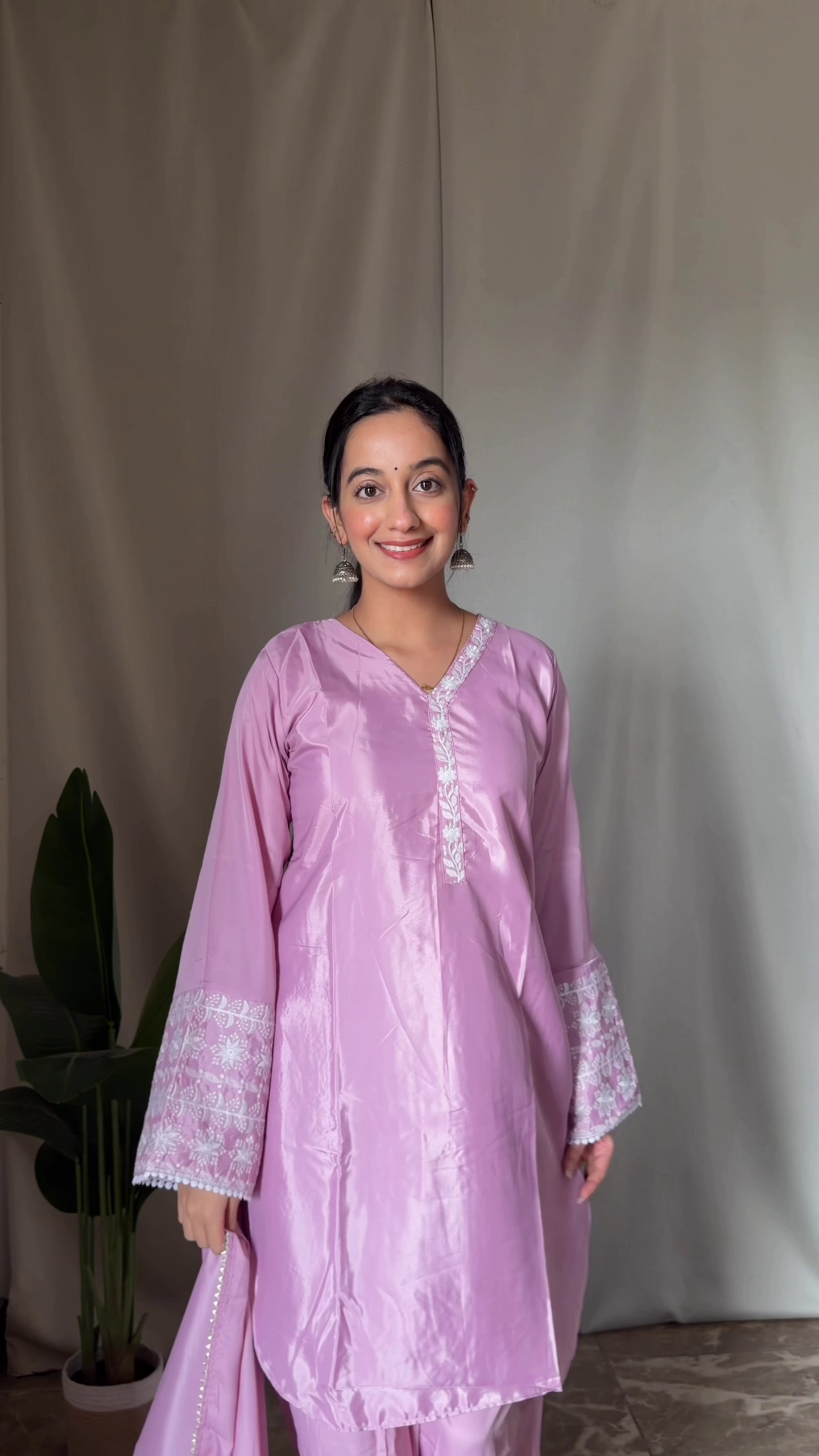 Premium Women's Silk Blend Embroidered Kurta Set with Dupatta