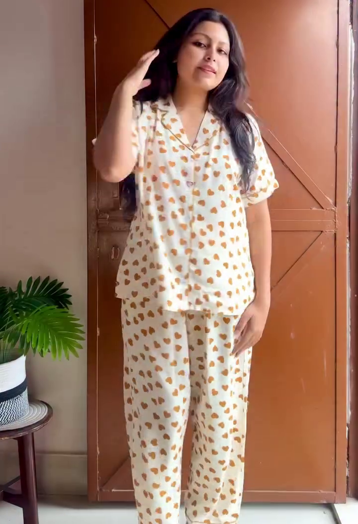 Women Co-ord Nightwear Set – Comfortable Lounge Pyjama Suit