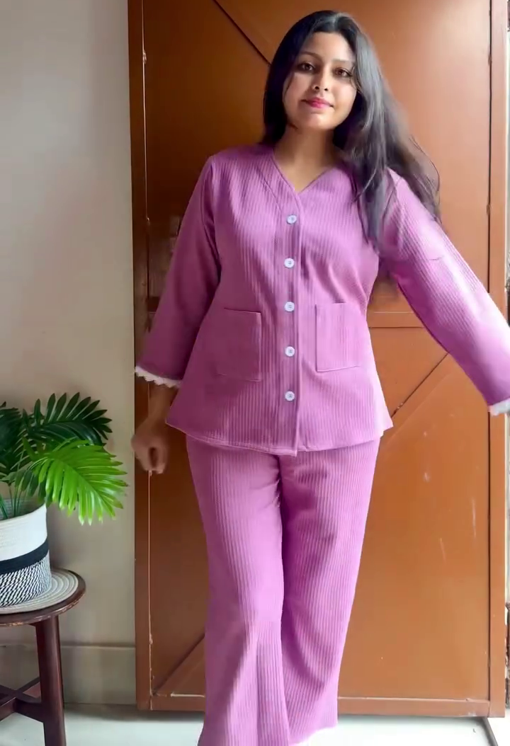 Women Co-ord Nightwear Set – Comfortable Lounge Pyjama Suit