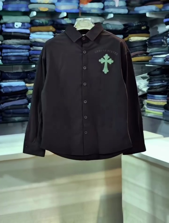 Men's Stylish Long Sleeve Shirt – Contemporary Graphic Back