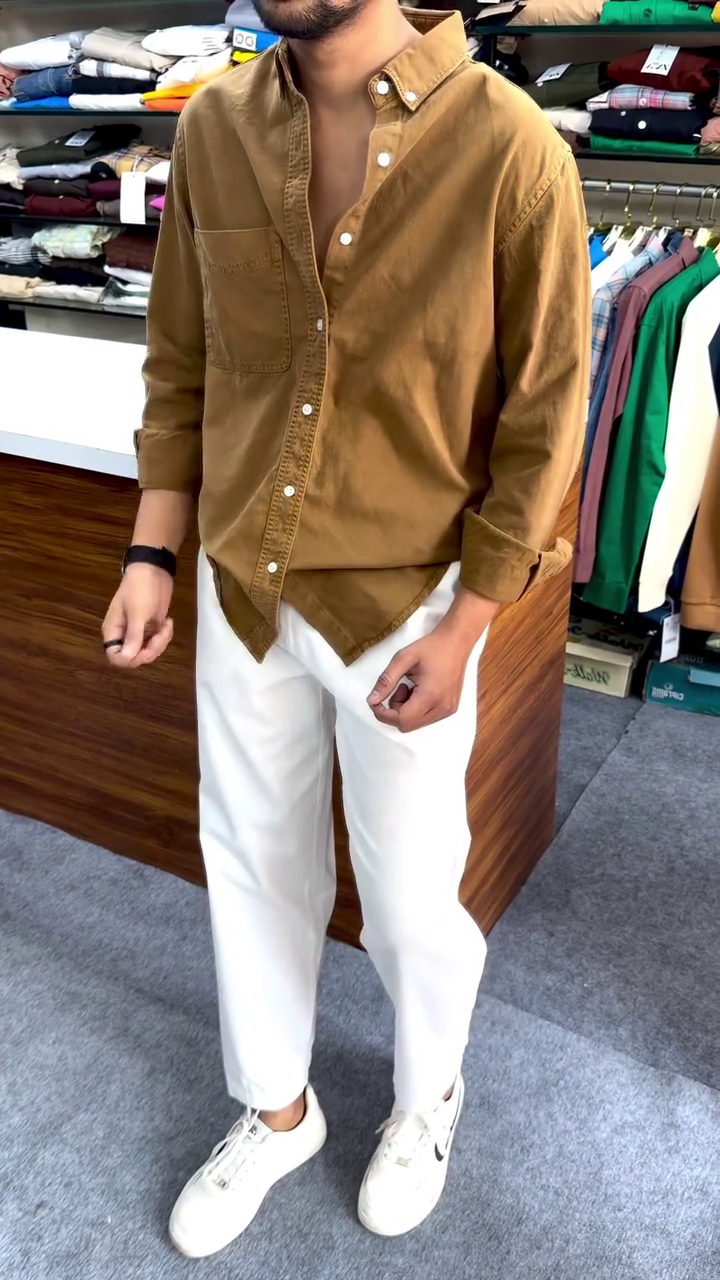 Premium Men's Casual Cotton Button-Down Shirt – Relaxed Fit