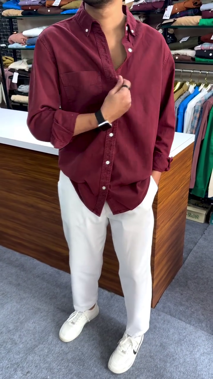 Premium Men's Casual Cotton Button-Down Shirt – Relaxed Fit