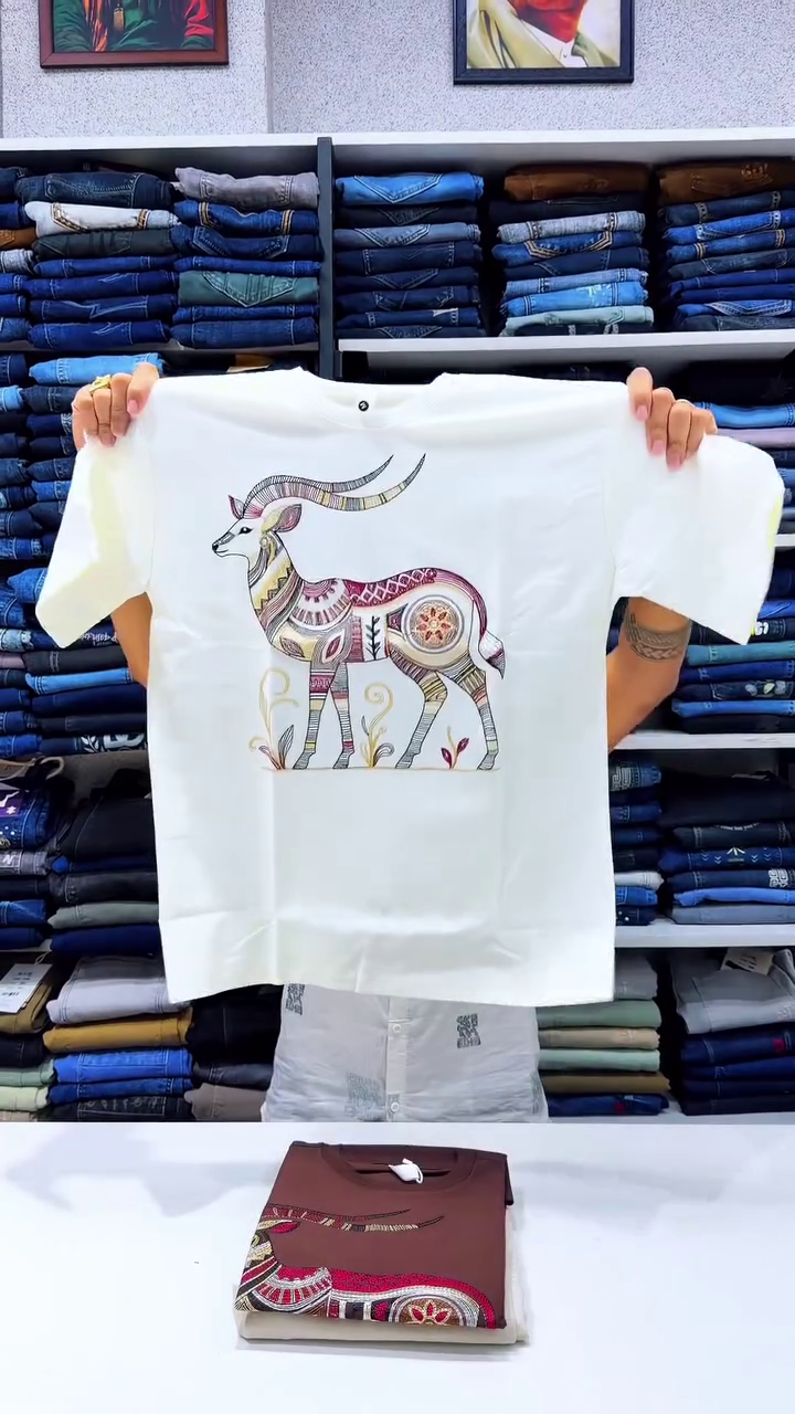 Premium Men's Printed Oversized Cotton T-Shirt & Casual Trouser Set
