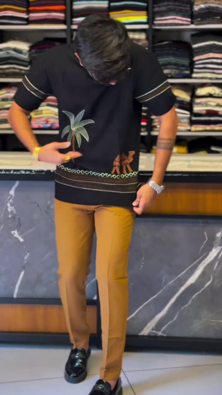 Premium Men's Graphic Print Short Sleeve Casual T-Shirt