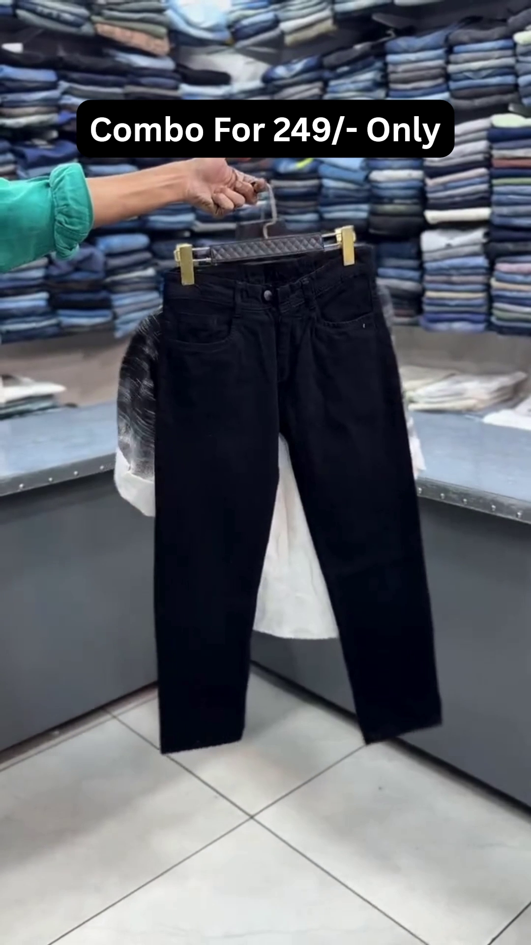 Men's Printed Casual Shirt and Denim Jeans Combo