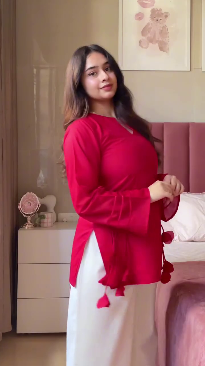 Elegant Ethnic Tunic & Wide-Leg Pants Set for Women – Casual Co-Ord