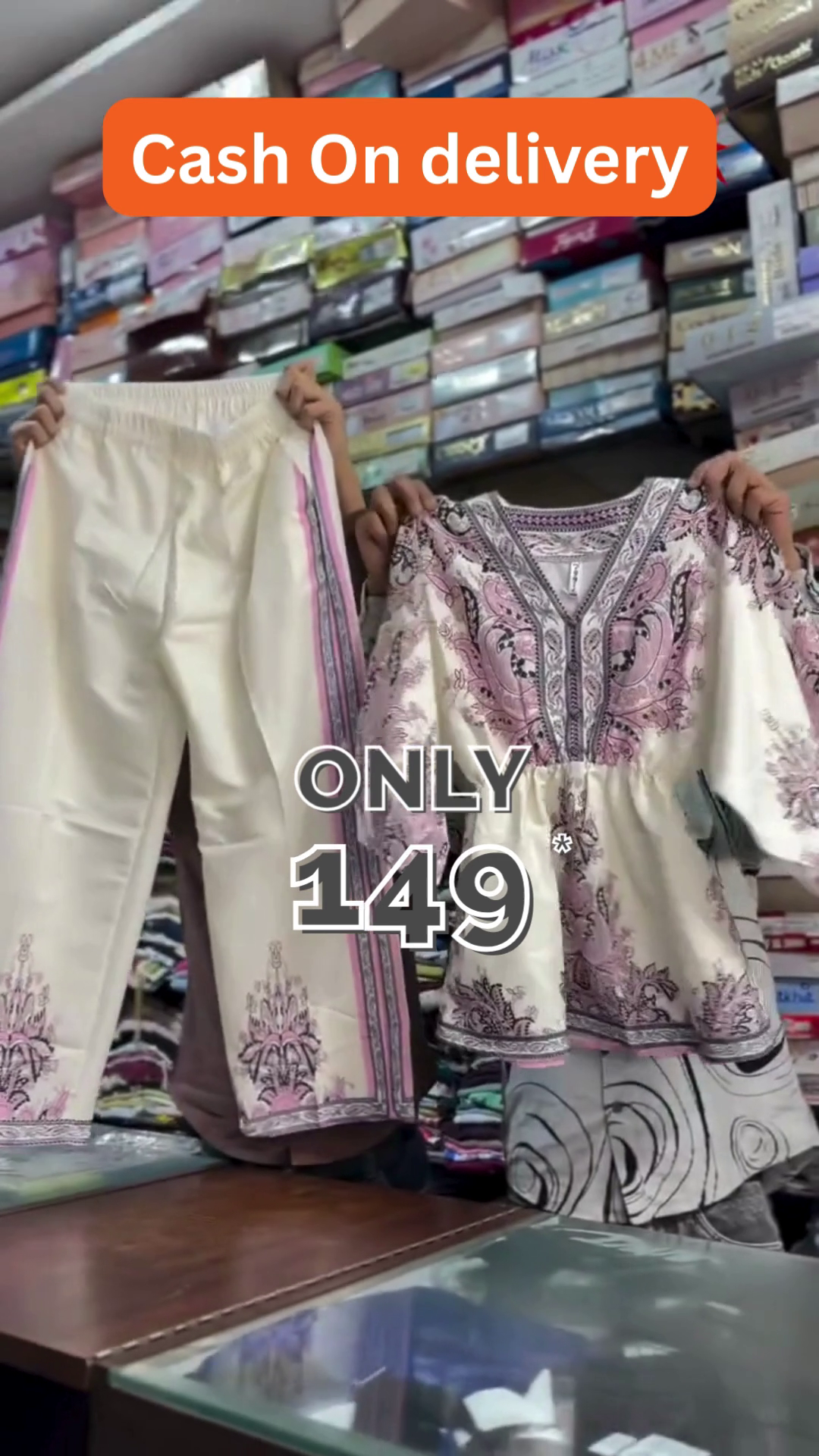 Elegant Women's Printed Top and Trousers Co-Ord Set Casual Western Outfit
