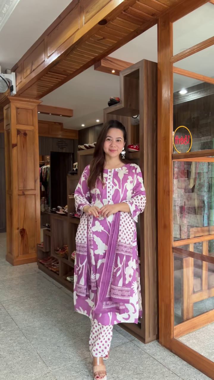 Premium Printed Kurta Pant Dupatta Set for Women Elegant Ethnic Wear Comfortable Straight Fit Traditional Outfit Soft Breathable Fabric Stylish Daily Wear Festive Office Casual Party Family Function Travel Modern Indian Clothing Graceful Designer Fashion Wardrobe Essential Timeless Ethnic Apparel Collection